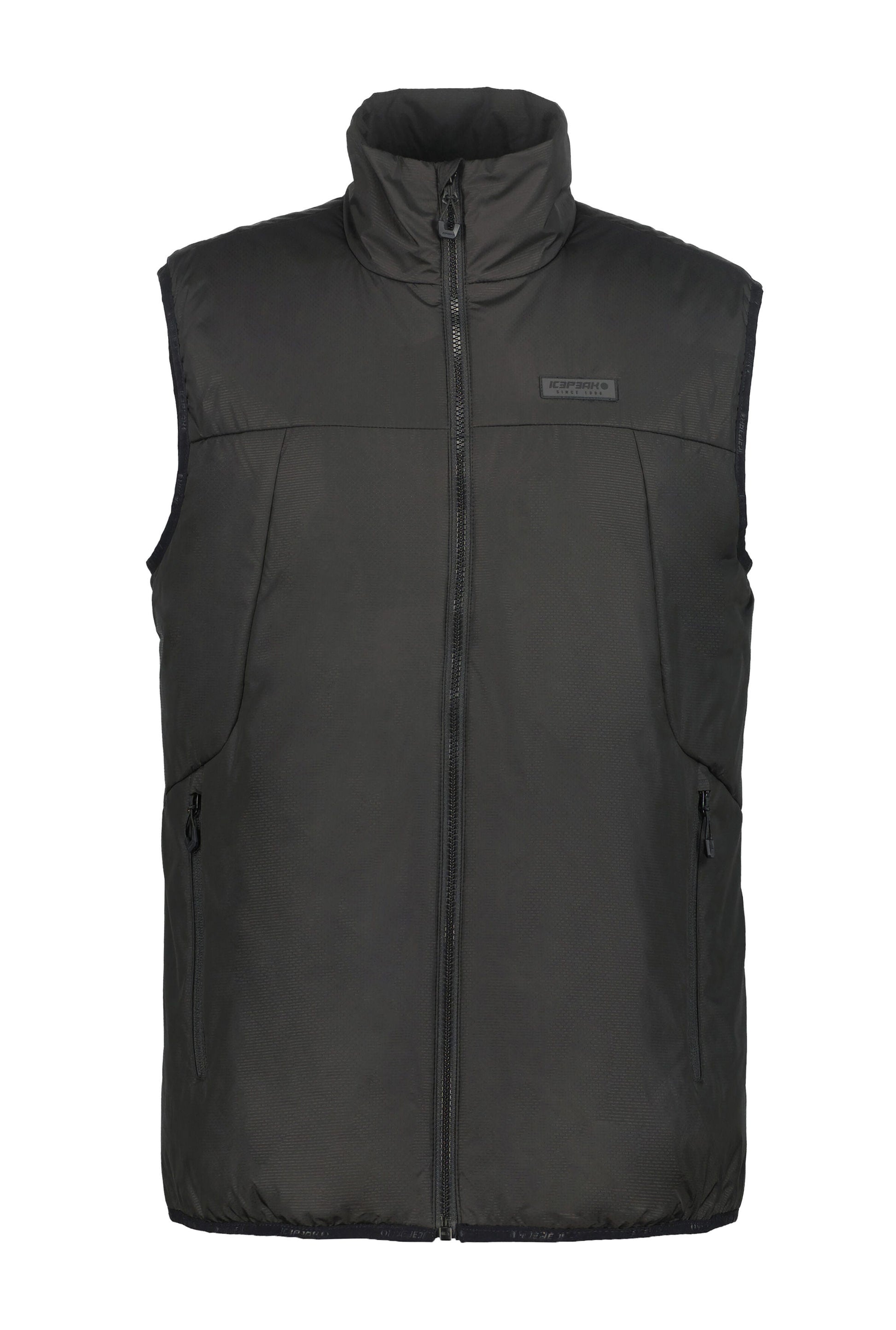 Icepeak Barlow wattierte Weste Herren, Schwarz