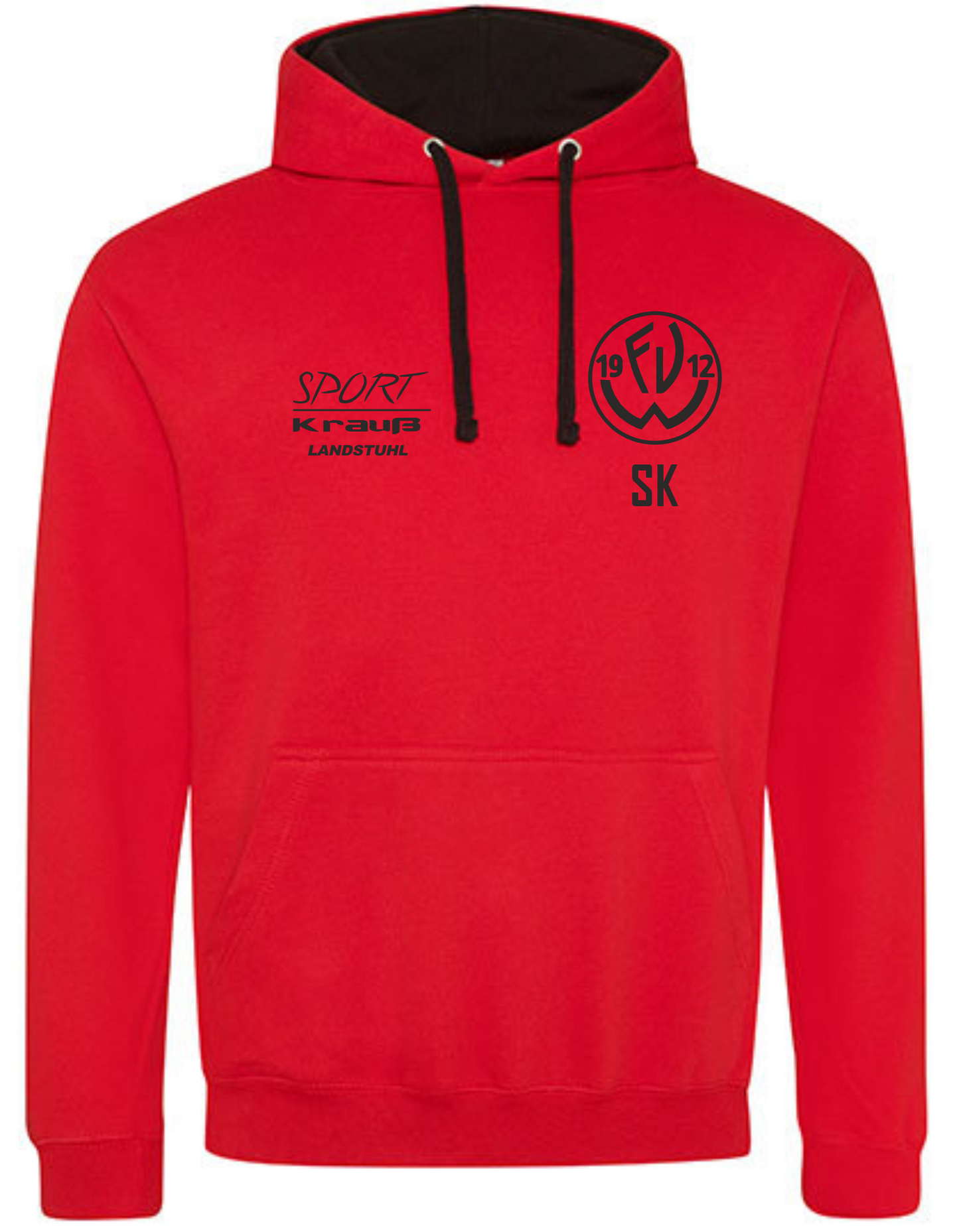 FV Weilerbach Just Hoods Varsity Hoodie Rot/Schwarz